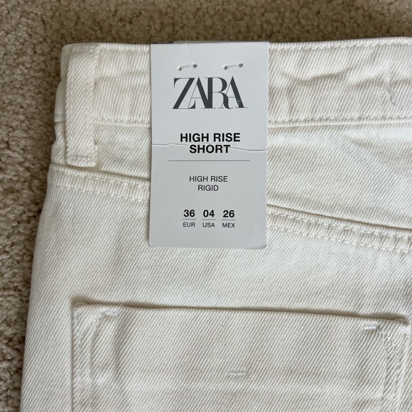 Zara High Rise Rigid Shorts NWT - Picture 3 of 5